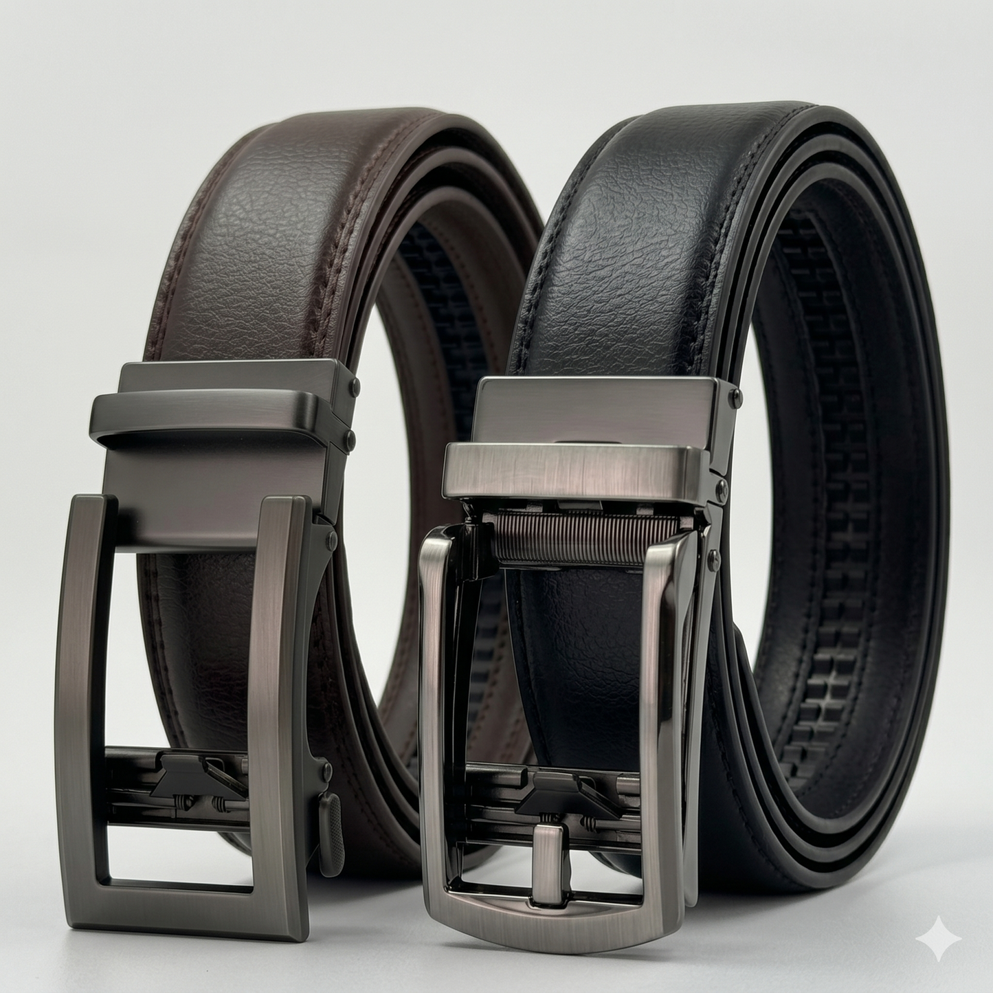 Dos cinturones automáticos hombre pack Solid Co Chile