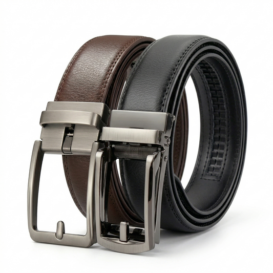Pack cinturones automáticos ejecutivos hombre – EXECUTIVE y ONYX Solid Co - Cinturón Ajustable, Regalo Día del Padre, Regalos para Hombre